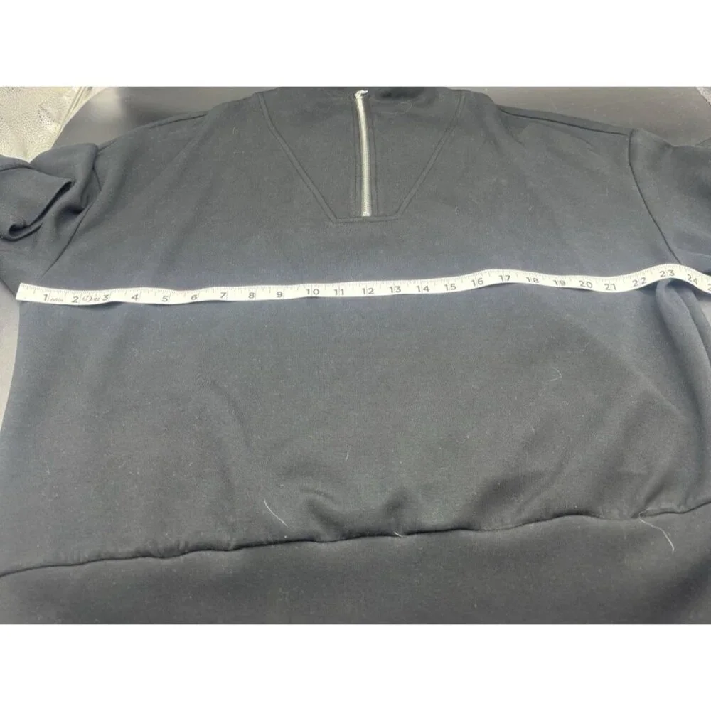 Varley Black Doublesoft Hawley 1/2 Zip Womens Sweatshirt L Soft Luxe Athleisure - Picture 9 of 10